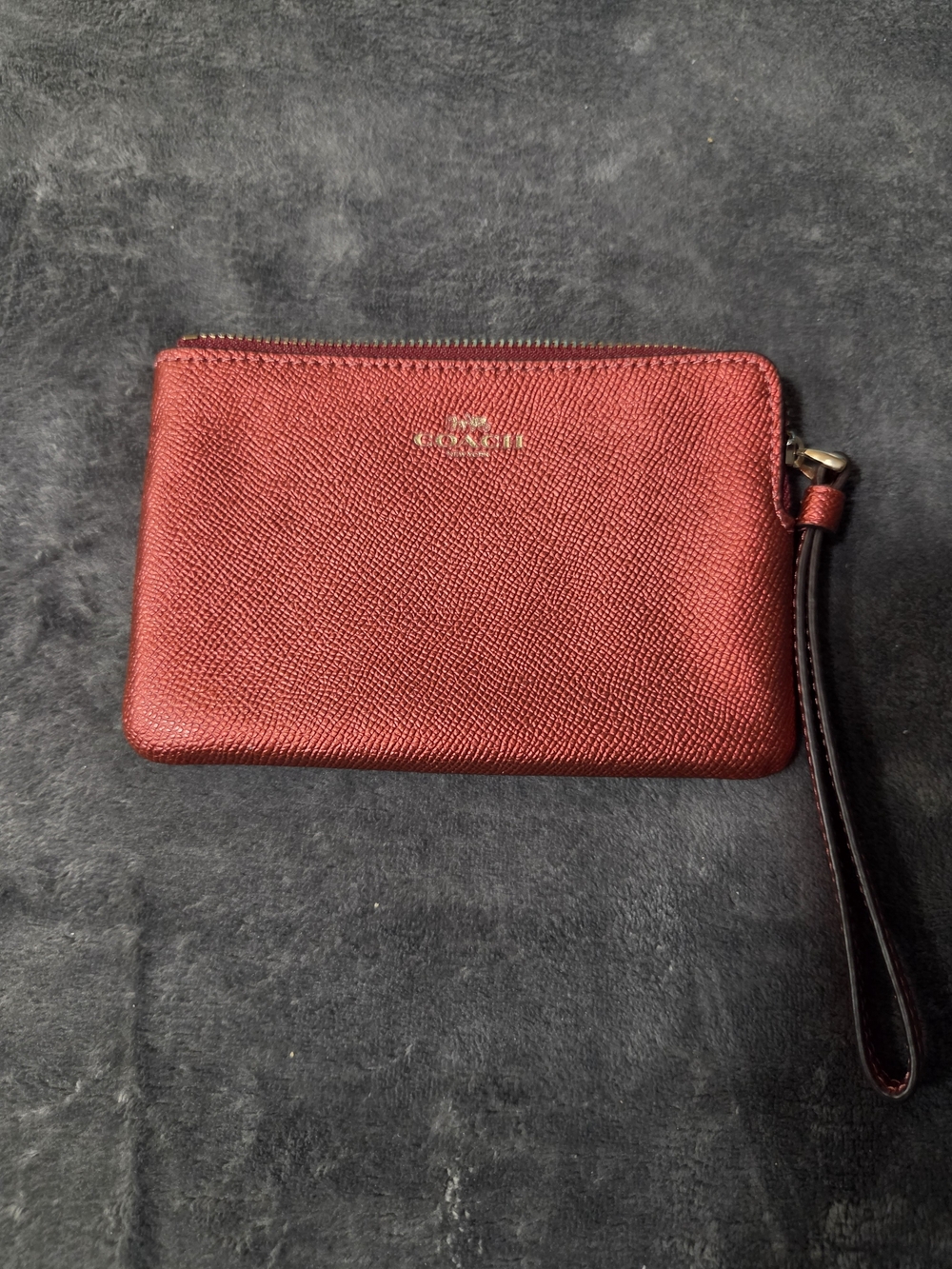 Coach Red Leather Wristlet Wallet
